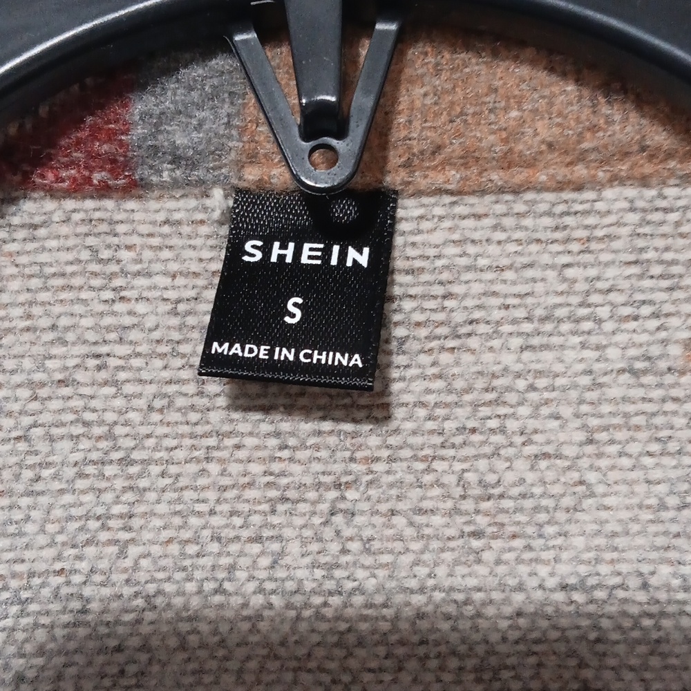 SHEIN Geometric Pattern Jacket - Gray, Brown, Black - Picture 3 of 5
